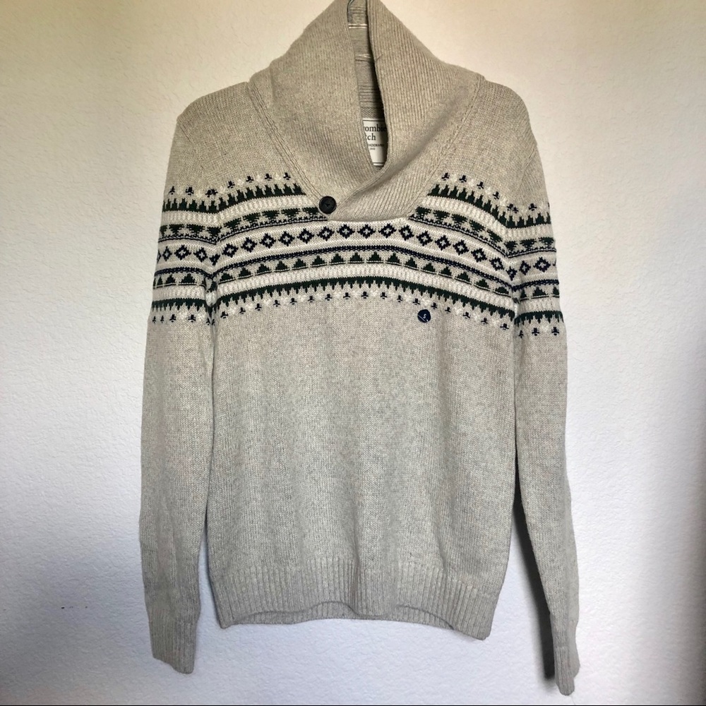 ⬇️NWT Abercrombie &Fitch Shawl Cowl Collar Sweater - Picture 3 of 8